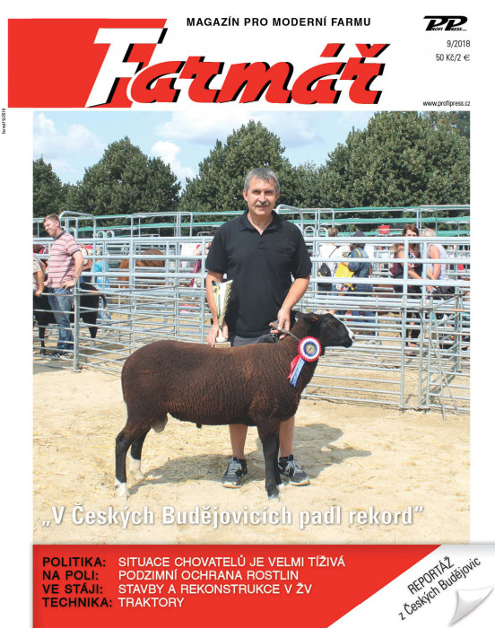Obálka titulu Farmář - vydanie č. 9/2018