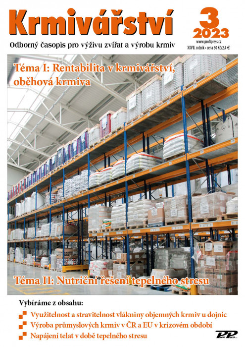 Obálka titulu Krmivářství - vydanie č. 3/2023