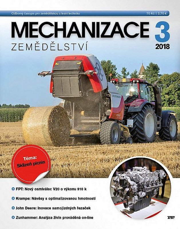 Obálka titulu Mechanizace zemědělství - vydanie č. 3/2018