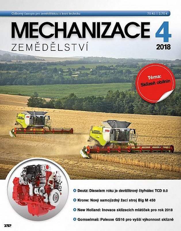 Obálka titulu Mechanizace zemědělství - vydanie č. 4/2018