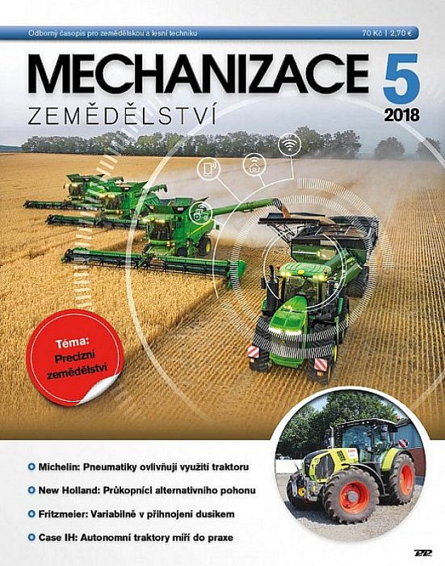 Obálka titulu Mechanizace zemědělství - vydanie č. 5/2018