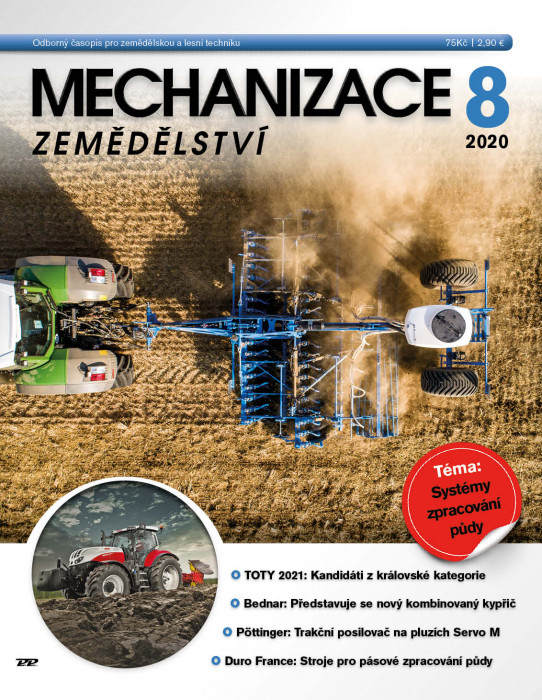 Obálka titulu Mechanizace zemědělství - vydanie č. 8/2020
