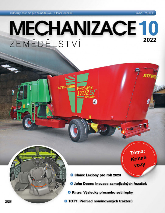 Obálka titulu Mechanizace zemědělství - vydanie č. 10/2022