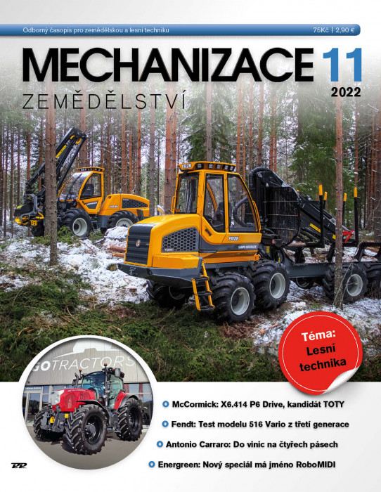 Obálka titulu Mechanizace zemědělství - vydanie č. 11/2022