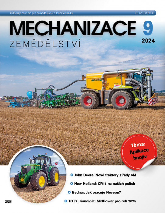Obálka titulu Mechanizace zemědělství - vydanie č. 9/2024