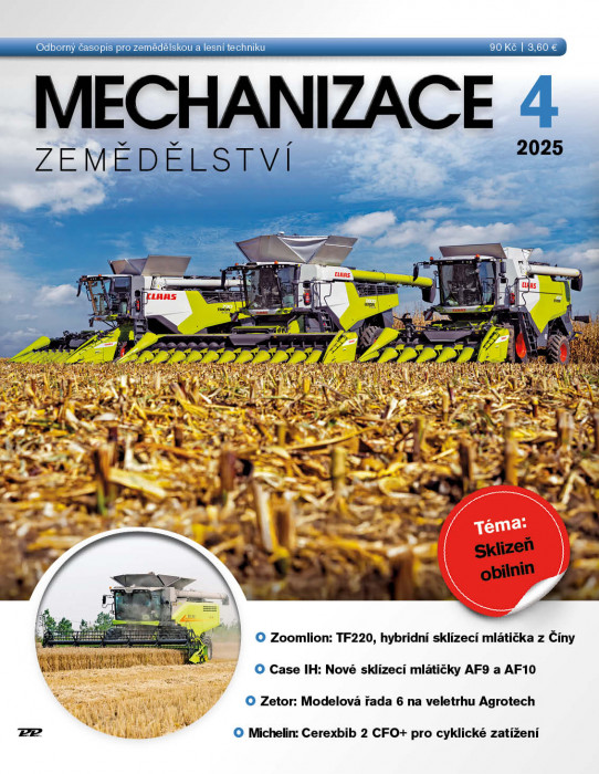 Obálka titulu Mechanizace zemědělství - vydanie č. 4/2025
