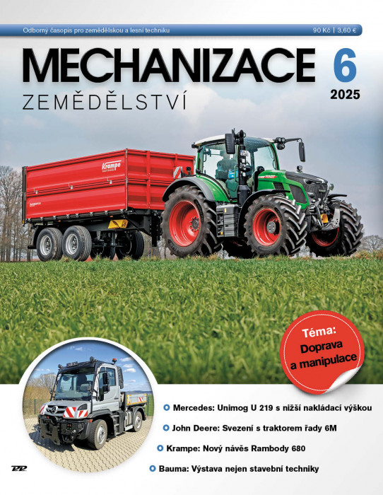 Obálka titulu Mechanizace zemědělství - vydanie č. 6/2025