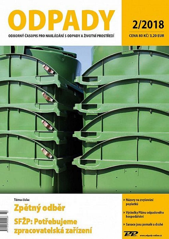 Obálka titulu Odpady - vydanie č. 2/2018
