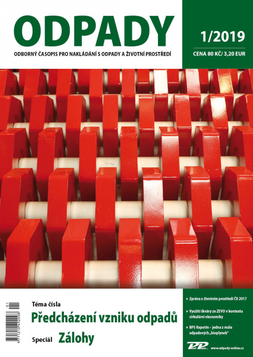 Obálka titulu Odpady - vydanie č. 1/2019