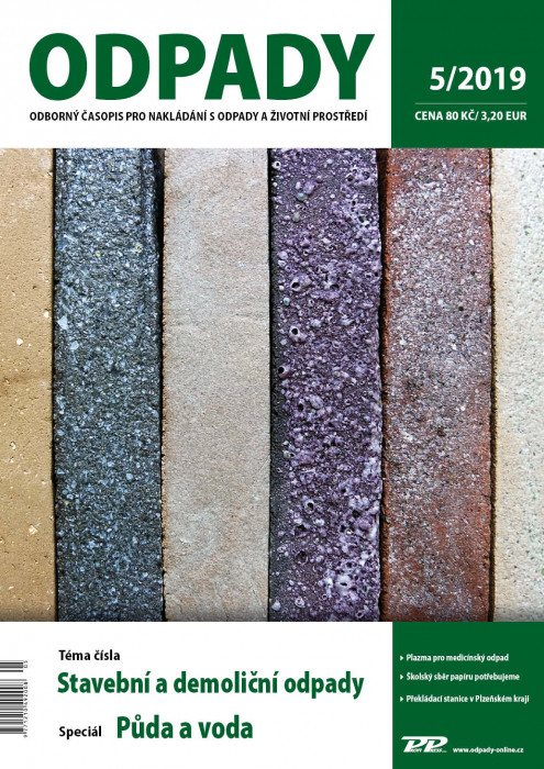 Obálka titulu Odpady - vydanie č. 5/2019