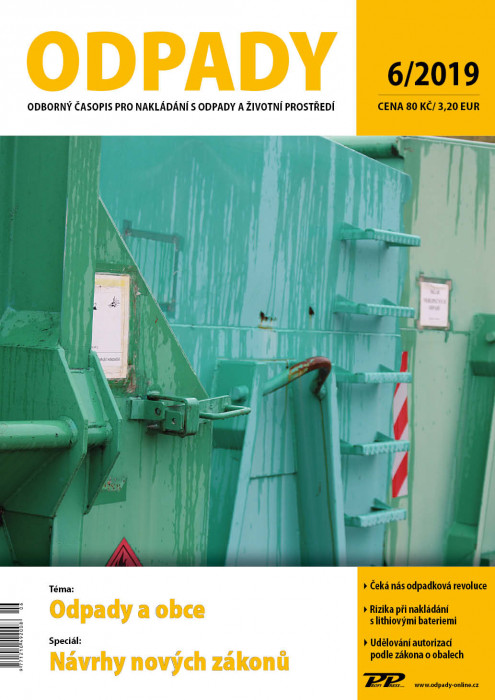 Obálka titulu Odpady - vydanie č. 6/2019