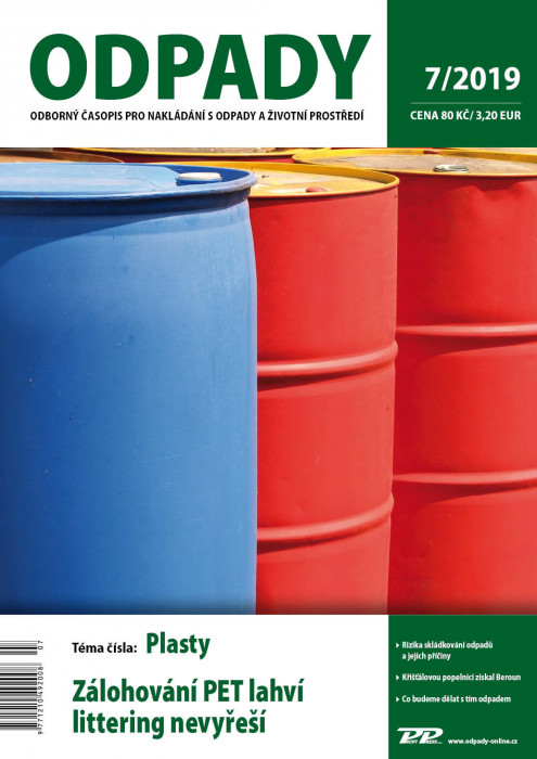 Obálka titulu Odpady - vydanie č. 7/2019