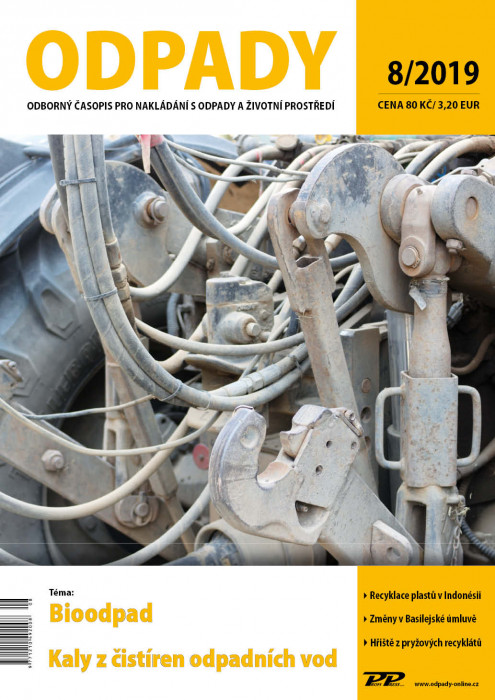 Obálka titulu Odpady - vydanie č. 8/2019