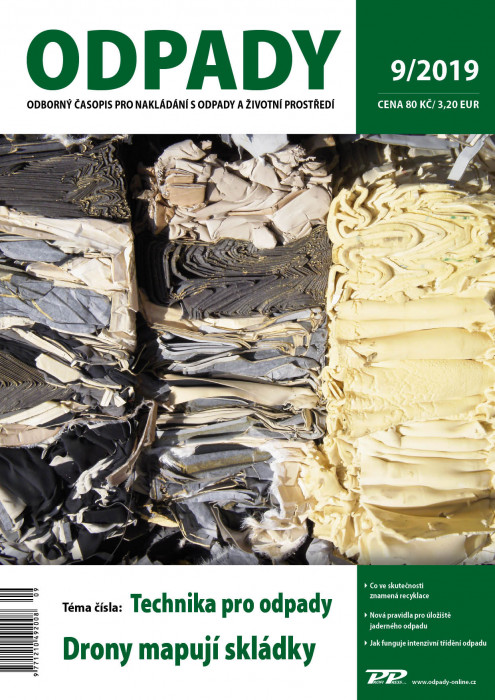 Obálka titulu Odpady - vydanie č. 9/2019