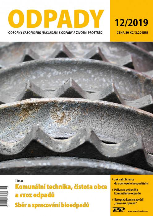 Obálka titulu Odpady - vydanie č. 12/2019