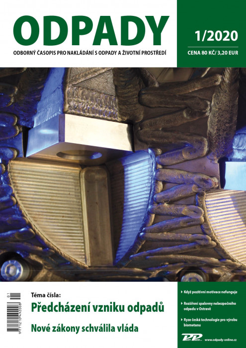 Obálka titulu Odpady - vydanie č. 1/2020