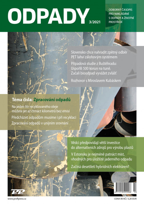 Obálka titulu Odpady - vydanie č. 3/2021