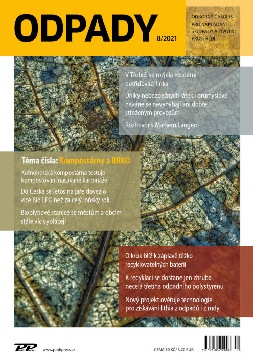 Obálka titulu Odpady - vydanie č. 8/2021