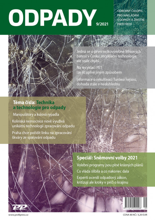Obálka titulu Odpady - vydanie č. 9/2021
