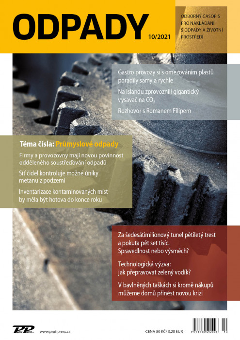 Obálka titulu Odpady - vydanie č. 10/2021