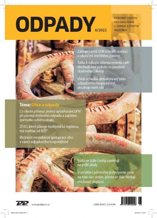 Obálka titulu Odpady - vydanie č. 6/2022