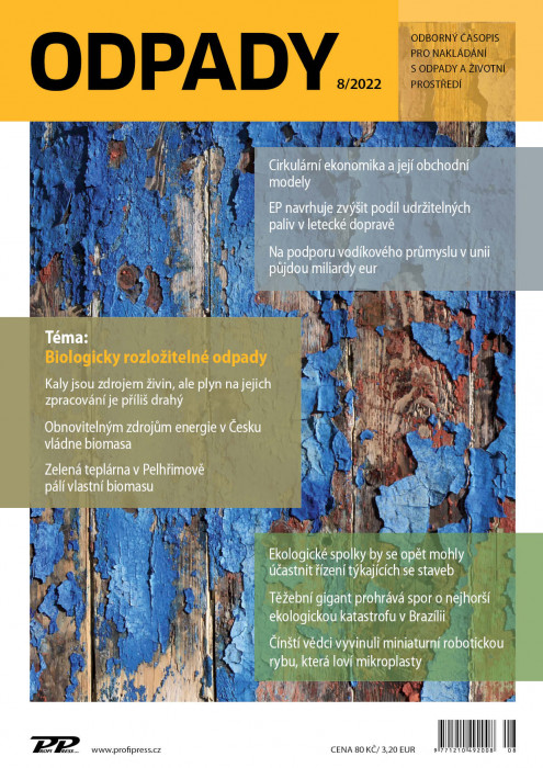 Obálka titulu Odpady - vydanie č. 8/2022
