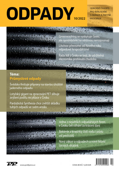 Obálka titulu Odpady - vydanie č. 10/2022