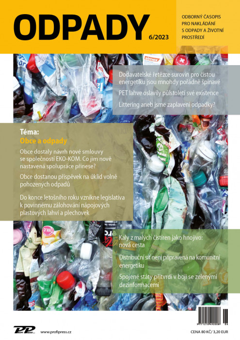 Obálka titulu Odpady - vydanie č. 6/2023