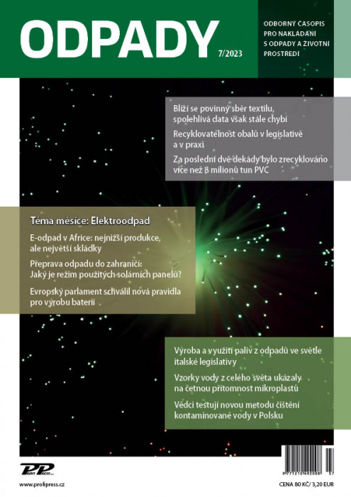 Obálka titulu Odpady - vydanie č. 7/2023