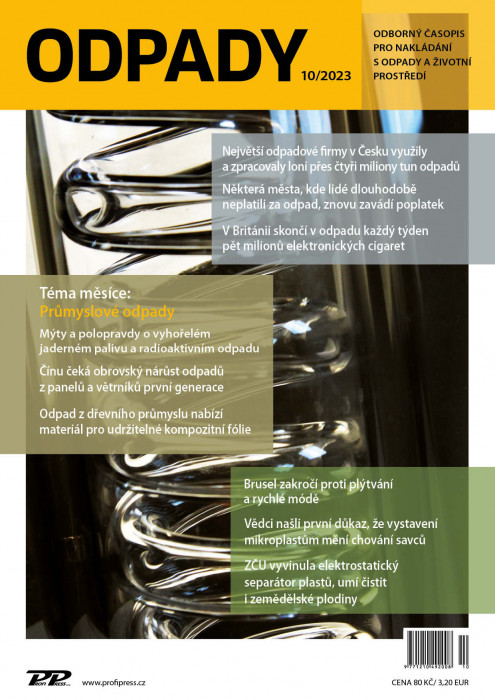 Obálka titulu Odpady - vydanie č. 10/2023