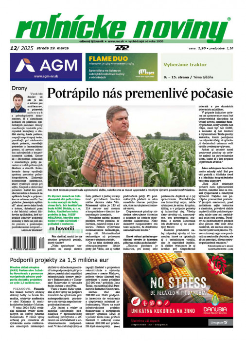 Obálka titulu Rolnické noviny - vydanie č. 12/2025