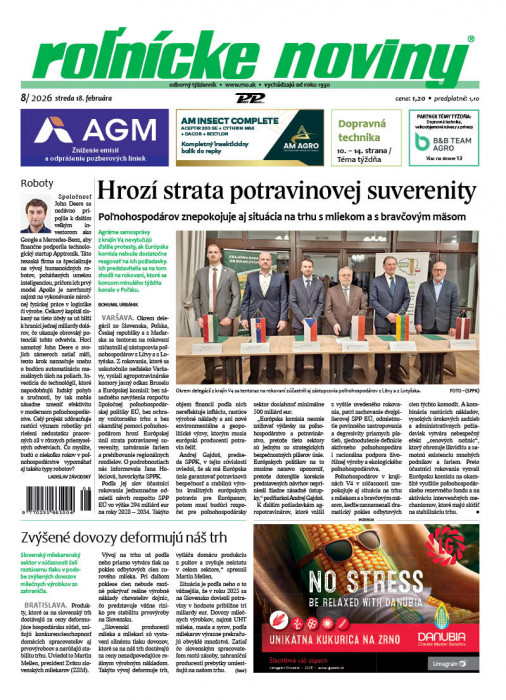 Obálka titulu Rolnické noviny - vydanie č.&nbsp;8/2026