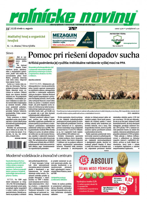 Obálka titulu Rolnické noviny