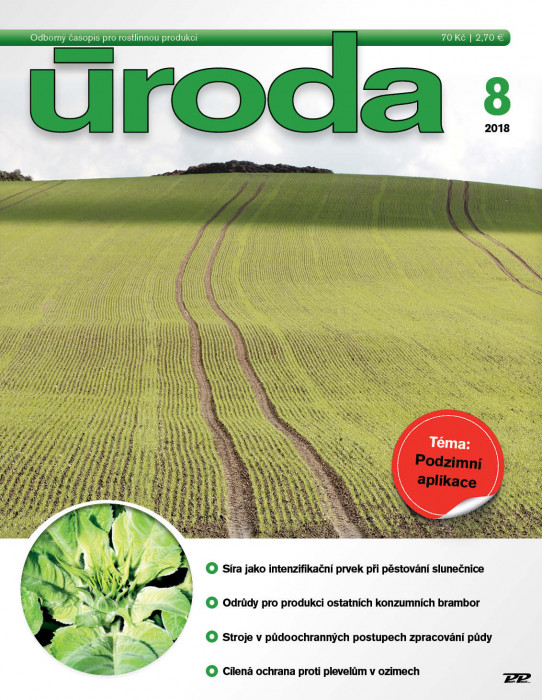 Obálka titulu Úroda/Rostlinolékař - vydanie č. 8/2018