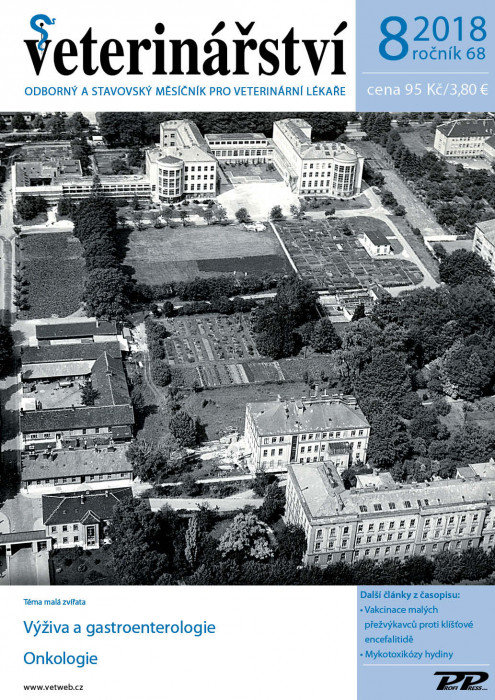 Obálka titulu Veterinářství - vydanie č. 8/2018