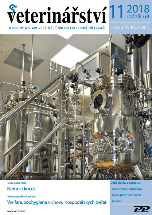 Obálka titulu Veterinářství - vydanie č. 11/2018