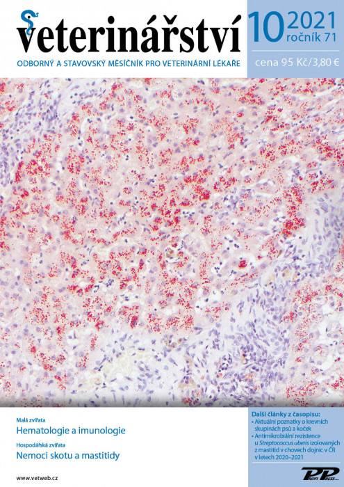 Obálka titulu Veterinářství - vydanie č. 10/2021