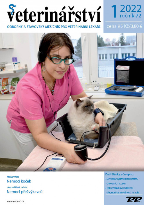 Obálka titulu Veterinářství - vydanie č. 1/2022