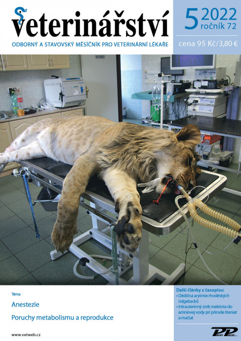 Obálka titulu Veterinářství - vydanie č. 5/2022