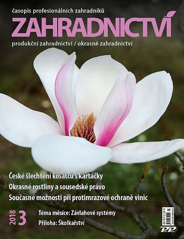 Obálka titulu Zahradnictví/Vinař - Sadař - vydanie č. 3/2018