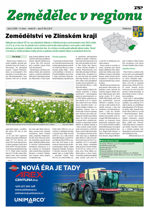 Obálka titulu Zemědělec v regionu