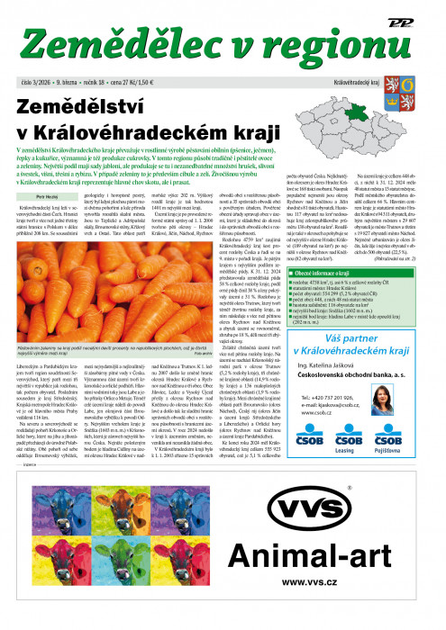 Obálka titulu Zemědělec v regionu