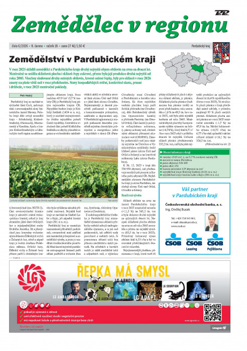 Obálka titulu Zemědělec v regionu