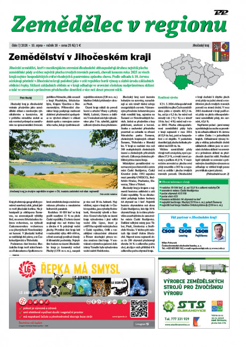 Obálka titulu Zemědělec v regionu