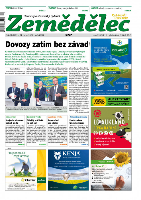 Obálka titulu Zemědělec - vydanie č. 17/2023