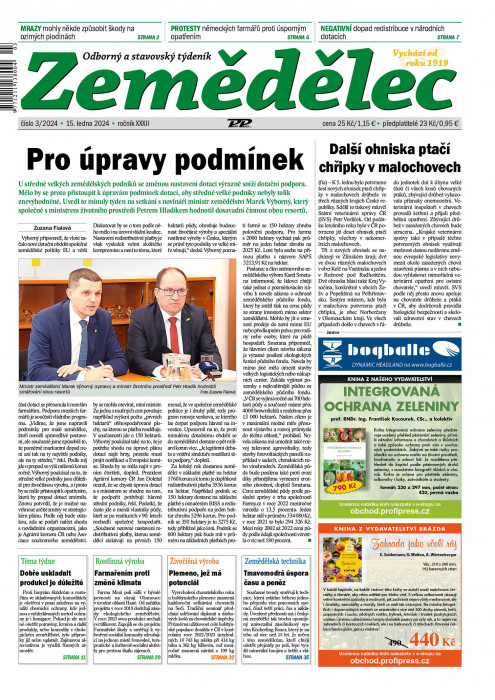 Obálka titulu Zemědělec - vydanie č. 3/2024