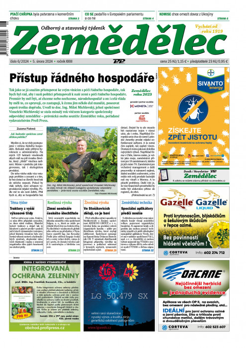 Obálka titulu Zemědělec - vydanie č. 6/2024