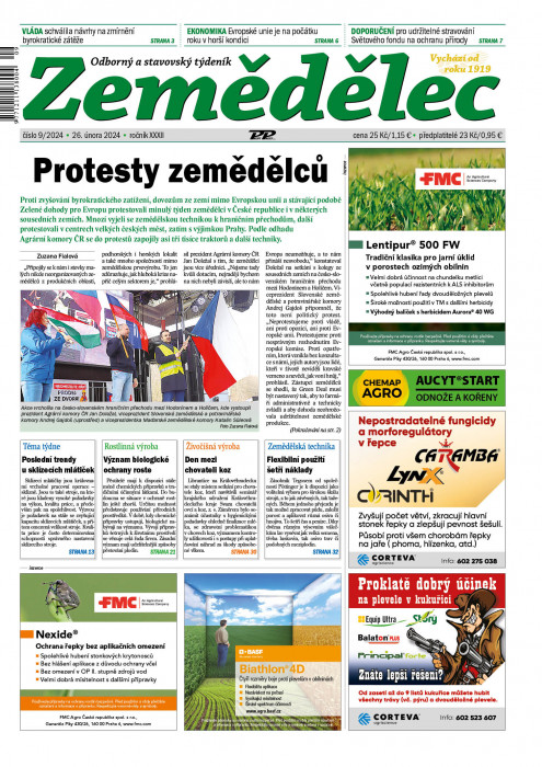 Obálka titulu Zemědělec - vydanie č. 9/2024