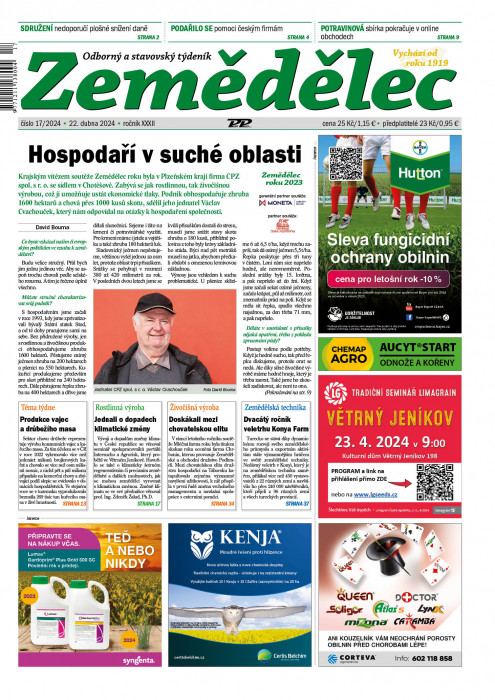 Obálka titulu Zemědělec - vydanie č. 17/2024
