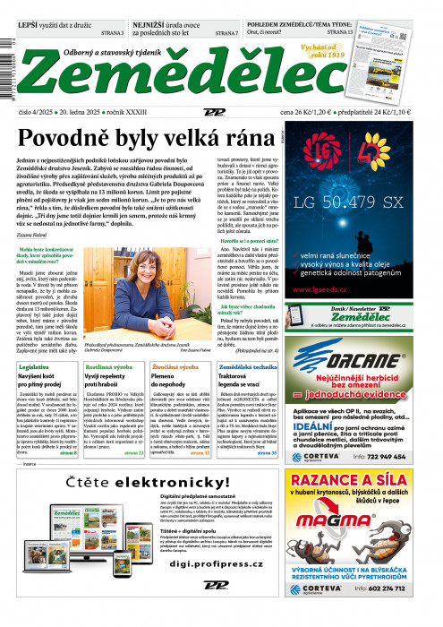 Obálka titulu Zemědělec - vydanie č. 4/2025